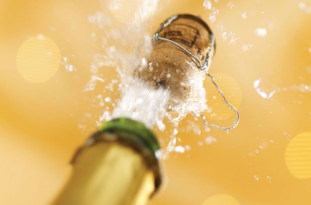 Sparkling wine bottle