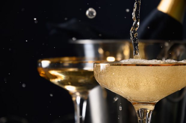Champagne being poured