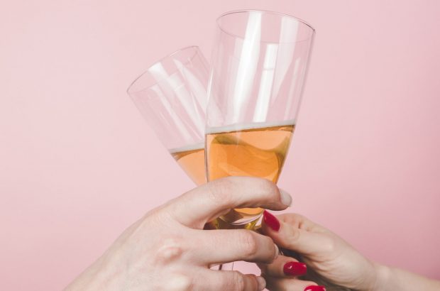 Two glasses of sparkling wine